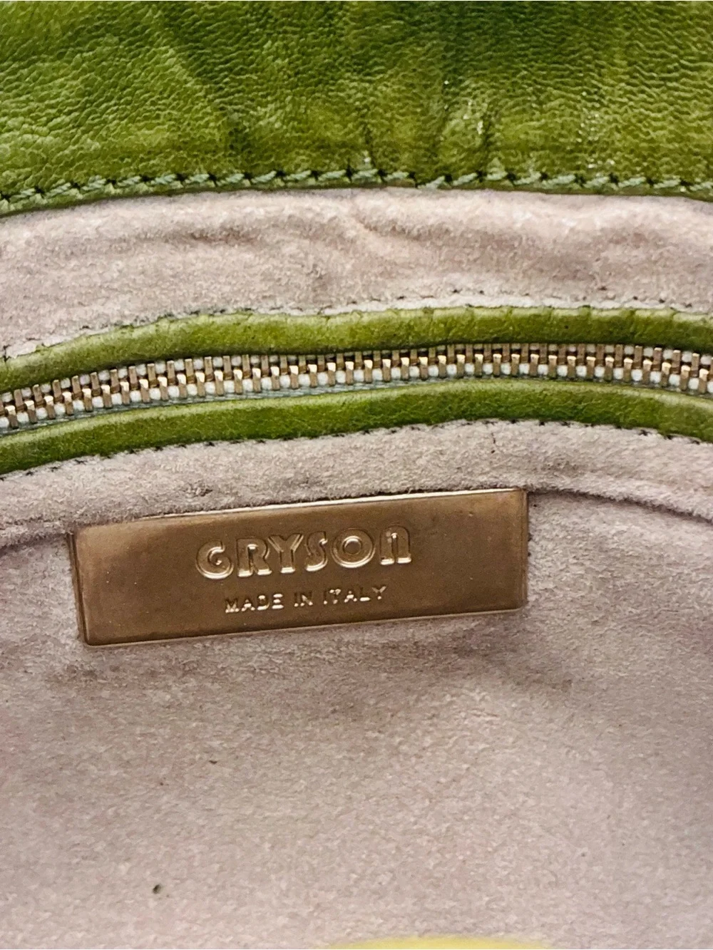 Joy Gryson Haylie green leather handbag purse